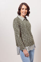 See Saw Wool Blend Crew Neck Sweater