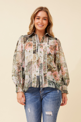 Caroline Morgan Floral Shirt