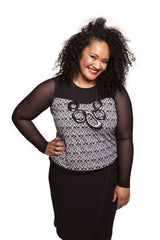 001 Sleevees L/S Sleeve Mesh Cover Up