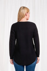 Caroline Morgan Curved Hem Pullover
