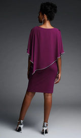 Joseph Ribkoff Sheer Overlay Dress