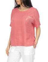 Jump Relaxed Sequin Trim Top