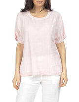 Jump Relaxed Sequin Trim Top