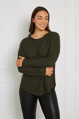 Caroline Morgan Curved Hem Pullover