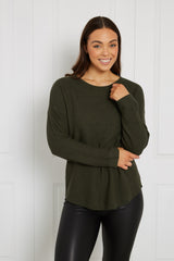 Caroline Morgan Curved Hem Pullover