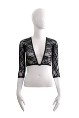 004 Sleevees 3/4 Lace Cover Up