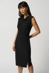 Joseph Ribkoff Asymmetrical Cap Sleeve Dress