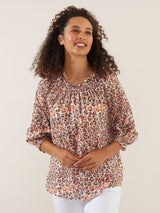 Yarra Trail Gathered Ruffle Top