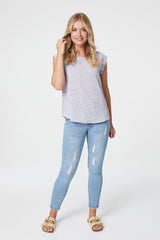 Caroline Morgan Ditsy Floral Shell Top