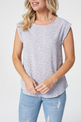 Caroline Morgan Ditsy Floral Shell Top