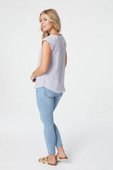 Caroline Morgan Ditsy Floral Shell Top