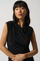 Joseph Ribkoff Asymmetrical Cap Sleeve Dress