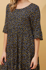 Caroline Morgan Floral Short Dress