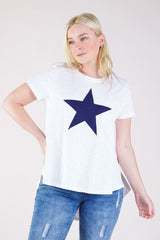 Caroline Morgan Star Print Tee