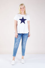 Caroline Morgan Star Print Tee