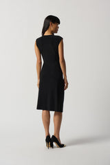 Joseph Ribkoff Asymmetrical Cap Sleeve Dress