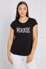 Caroline Morgan Beaded Vogue Tee