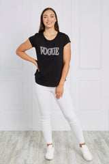Caroline Morgan Beaded Vogue Tee
