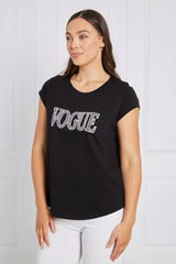 Caroline Morgan Beaded Vogue Tee