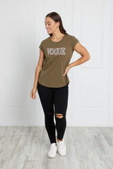 Caroline Morgan Beaded Vogue Tee