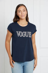 Caroline Morgan Beaded Vogue Tee