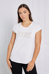 Caroline Morgan Beaded Vogue Tee