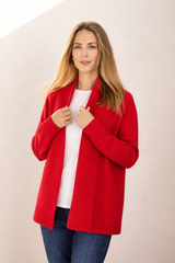 See Saw 100% Luxe Merino Wool Rib Shawl Cardigan