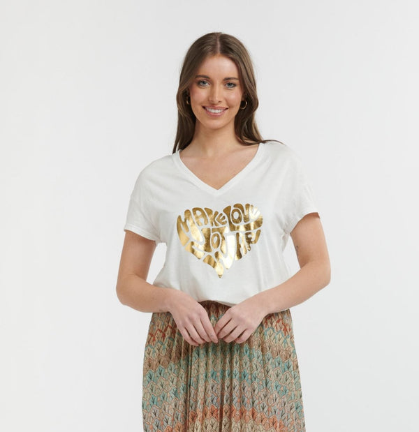 Urban Luxury Foiled Heart Tee