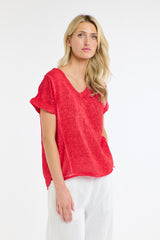 Love From Italy Short Sleeve Calypso Top