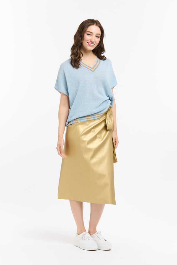 Urban Luxury Lurex Trim Knit Top