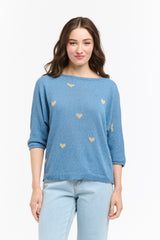 Urban Luxury Lurex Hearts Jumper