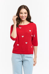 Urban Luxury Lurex Hearts Jumper