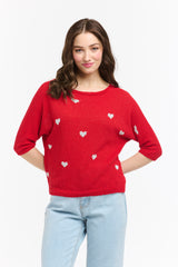 Urban Luxury Lurex Hearts Jumper