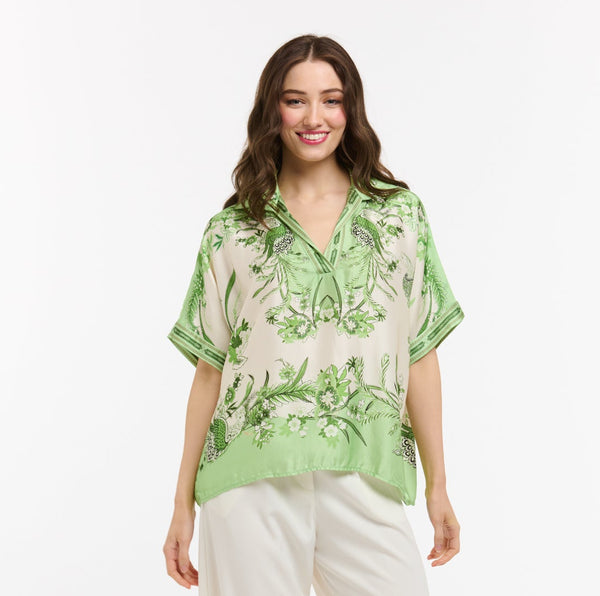 Urban Luxury Birds Print Top