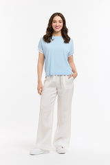 Urban Luxury Stripe Cuff Knit Top
