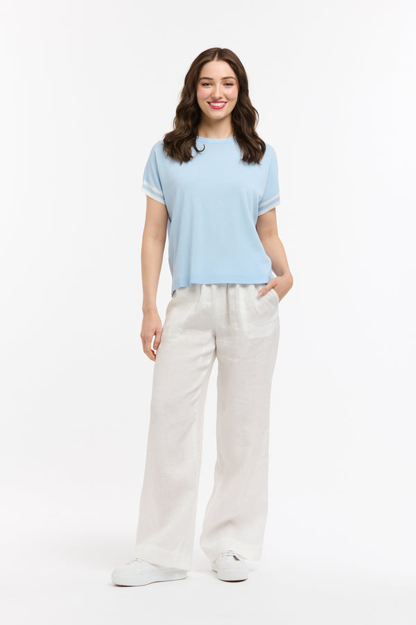 Urban Luxury Stripe Cuff Knit Top