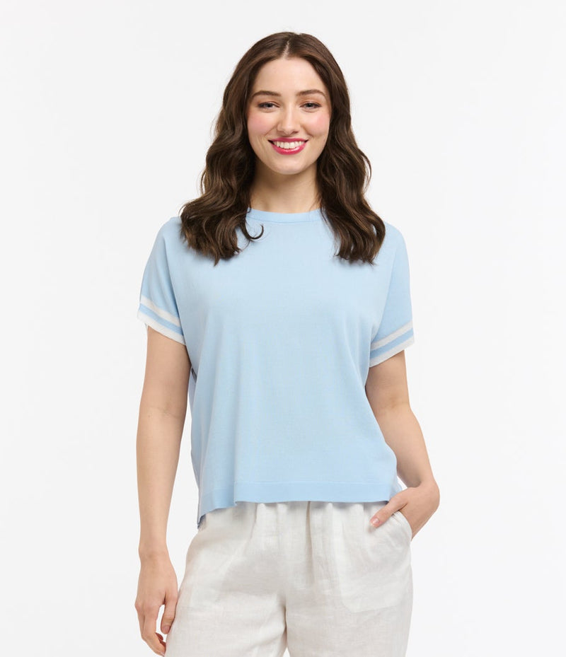 Urban Luxury Stripe Cuff Knit Top