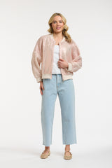 Urban Luxury Foiled Knit Bomber