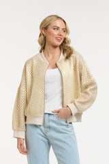 Urban Luxury Foiled Knit Bomber