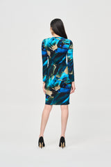 Joseph Ribkoff Bohemian Abstract Wrap Dress