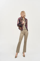 Joseph Ribkoff Marled Flare High-rise Trousers