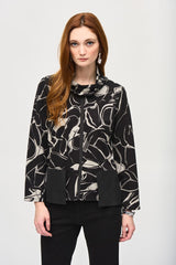 Joseph Ribkoff Abstract Print Top