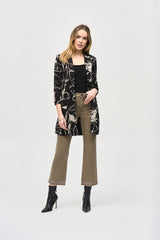 Joseph Ribkoff Abstract Print Long Blazer