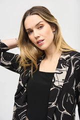 Joseph Ribkoff Abstract Print Long Blazer