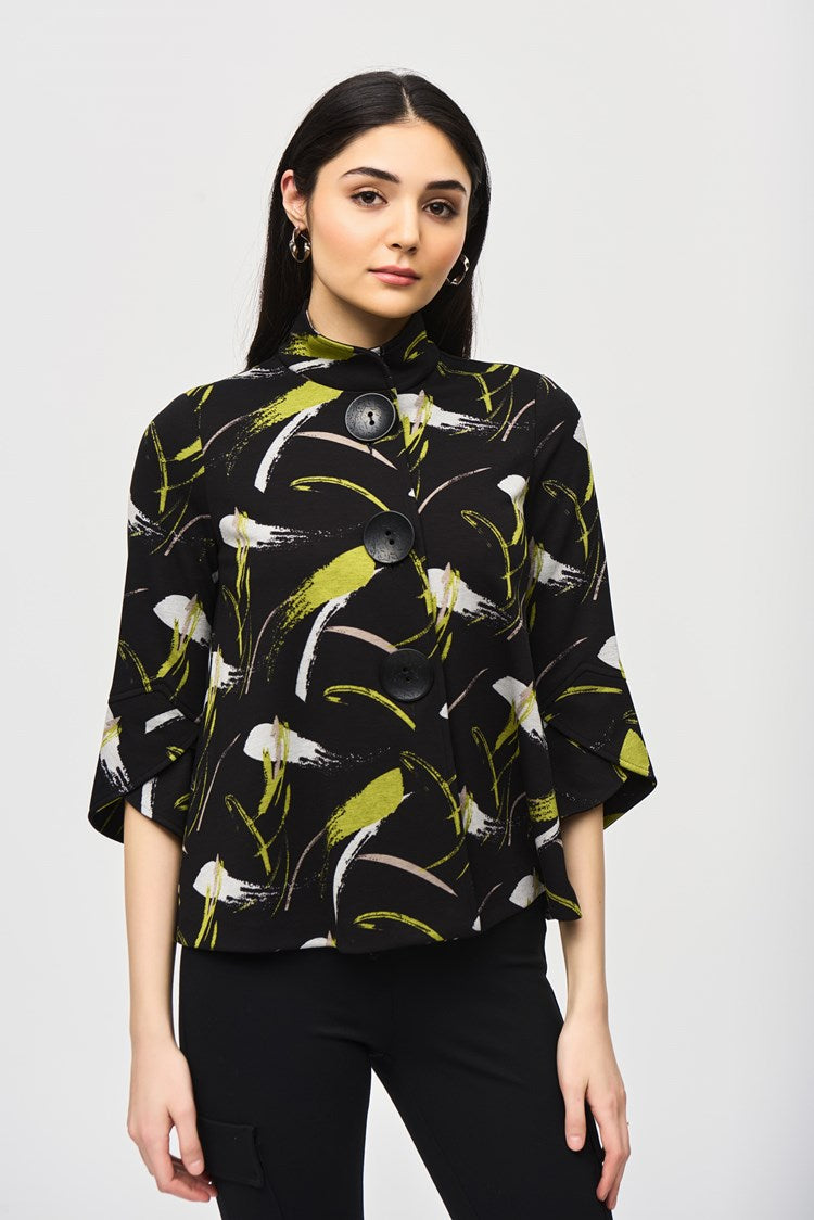 Joseoh Ribkoff Abstract Print Trapese Jacket