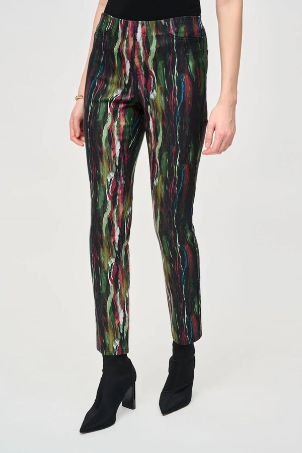 Joseph Ribkoff Abstract Print Slim Pull-On Pants