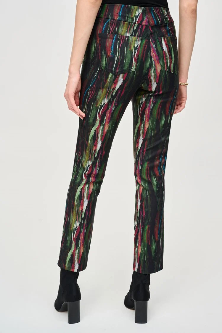 Joseph Ribkoff Abstract Print Slim Pull-On Pants
