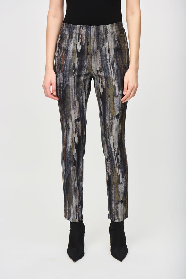 Joseph Ribkoff Abstract Print Classic Slim Pant