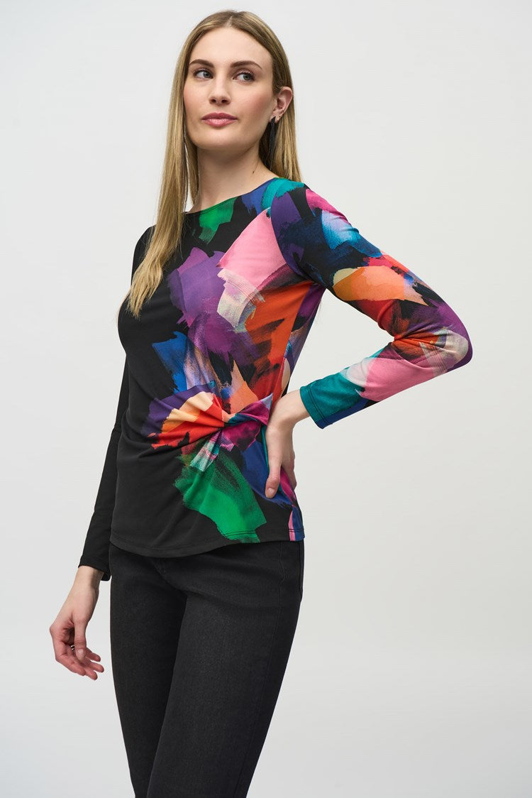 Joseph Ribkoff Abstract Print Top