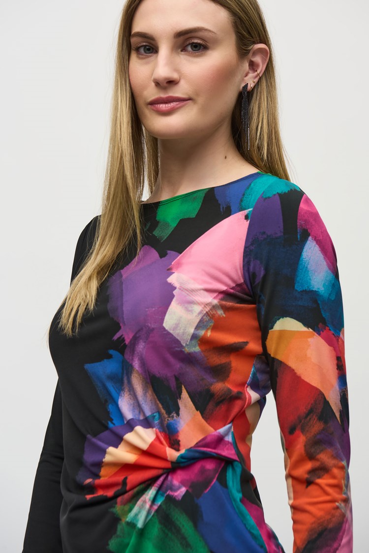 Joseph Ribkoff Abstract Print Top